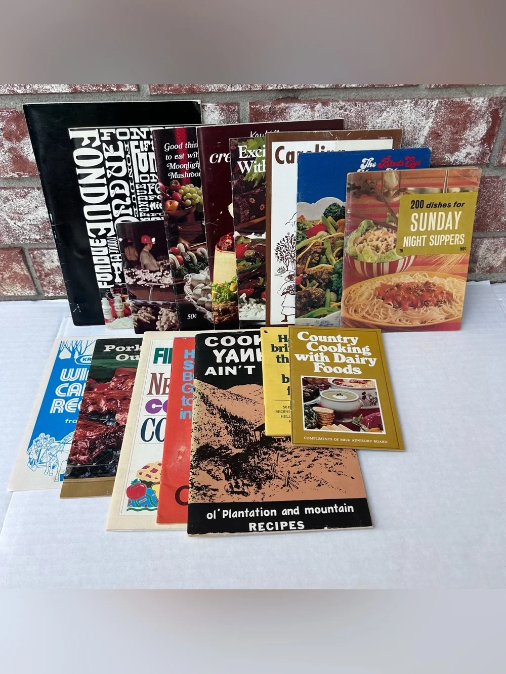 16 Ct Vintage Cook Booklet Lot 1970s & 1980s Recipes Ephemera Junk Journal